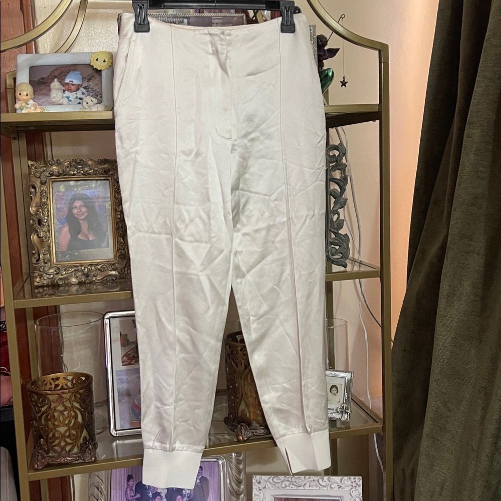 3.1 Phillip Lim Crepe Satin Jogger With Ghost Waistband Ivory size 0 - Picture 3 of 15